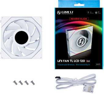 Вентилятор для корпуса Lian Li Uni Fan TL LCD 120 Reverse G99.12RTLLCD1W.R0 - 1/1