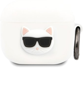 Чехол CG Mobile Karl Lagerfeld with ring Choupette для AirPods 3 KLACA3SILCHWH (белый) - 1/1