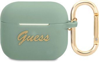 Чехол CG Mobile Guess with ring Script logo для AirPods 3 GUA3SLSMN (зеленый) - 1/1