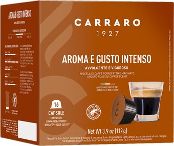 Кофе в капсулах Carraro Aroma E Gusto Intenso Dolce Gusto 16 шт - 1/1