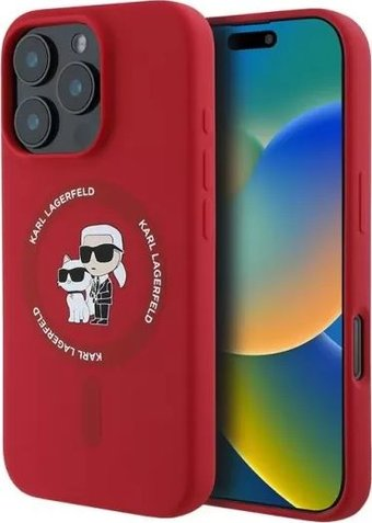 Чехол для телефона Lagerfeld Liquid Silicone NFT Karl & Choupette (MagSafe) для iPhone 16 Pro Max KLHMP16XSCMKCRHR - 1/1