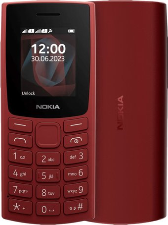Кнопочный телефон Nokia 105 (2023) Dual SIM TA-1557 (красный) - 1/1