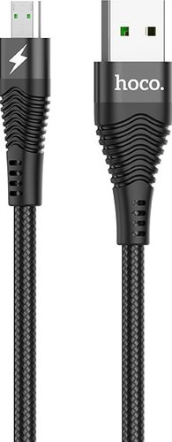 Кабель Hoco U53 4A Flash USB Type-A - MicroUSB (1.2 м, черный) - 1/1