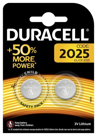 Батарейка DURACELL Lithium DL2025 2BP - 1/1