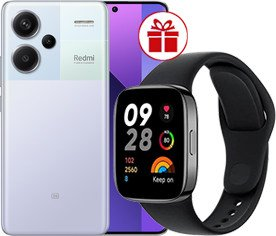 Смартфон Xiaomi Redmi Note 13 Pro+ 5G 8GB/256GB с NFC международная версия (фиолетовое сияние) и Redmi Watch 3 Active (черный) по акции - 1/1