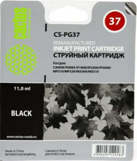 Картридж CACTUS CS-PG37 (аналог Canon PG-37 Black) - 1/1