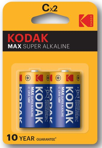 Батарейка Kodak MAX Alkaline C 2 шт. - 1/1