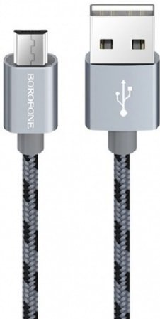Кабель Borofone BX24 microUSB 1 м (серый) - 1/1