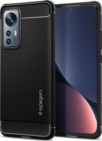 Чехол для телефона Spigen Rugged Armor для Xiaomi 12/12X ACS04370 (черный) - 1/1