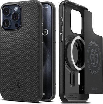 Чехол для телефона Spigen Mag Armor (MagFit) для iPhone 15 Pro Max ACS06597 (черный) - 1/1
