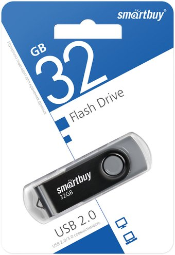 USB Flash SmartBuy Twist 32GB (черный) - 1/1
