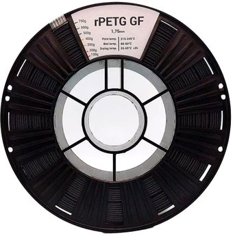 Пластик REC rPETG GF 1.75 мм 750 г (черный) - 1/1
