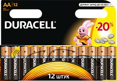 Батарейка DURACELL AA 12 шт. - 1/1