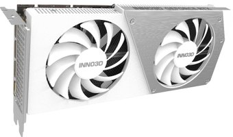 Видеокарта Inno3D GeForce RTX 4060 Ti 16GB Twin X2 OC White N406T2-16D6X-178055W - 1/1
