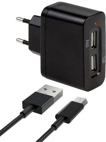 Сетевое зарядное InterStep IS-TC-MINIUSB2K-000B201 - 1/1