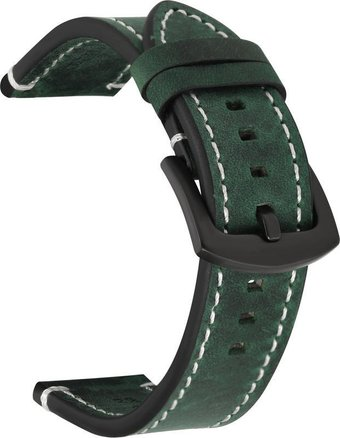 Ремешок Rumi кожаный Leather GT3 20 мм (глубокий темно-зеленый) - 1/1