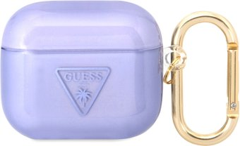 Чехол CG Mobile Guess Translucent Palm Tree для AirPods 3 GUA3LFCTPU (фиолетовый) - 1/1