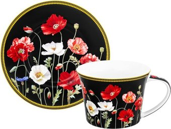 Чашка Elan Gallery Маки на черном 420673 - 1/1