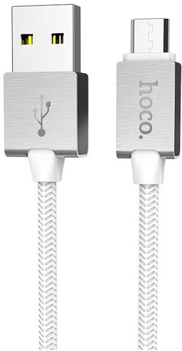 Кабель Hoco U49 microUSB (белый) - 1/1