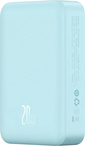 Внешний аккумулятор Baseus Magnetic Mini Wireless Fast Charge Power Bank 20W 20000mAh (голубой) - 1/1