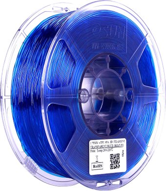 Пластик eSUN eTPU-95A 1.75 мм 1000 г (синий полупрозрачный) - 1/1