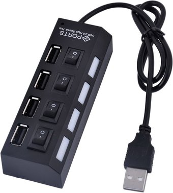 USB-хаб  USBTOP USB2.0 Type-A - 4x USB2.0 с выключателями - 1/1