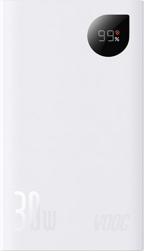 Внешний аккумулятор Baseus Adaman 2 Display Fast Charge Power Bank 30W 20000mAh VOOC Edition (белый) - 1/1