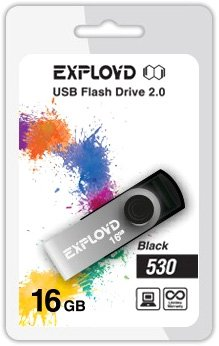 USB Flash Exployd 530 16GB (черный) [EX016GB530-B] - 1/1