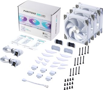 Комплект вентиляторов для корпуса Phanteks D30-140 D-RGB Regular White Triple PH-F140D30_DRGB_PWM_WT01_3P - 1/1
