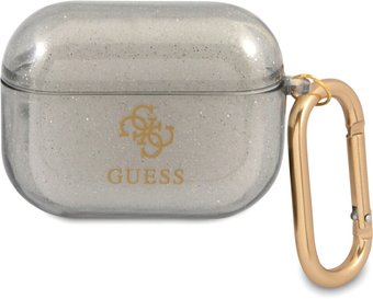 Чехол CG Mobile Guess Transaprent Glitter 4G для AirPods Pro GUAPUCG4GK (черный) - 1/1