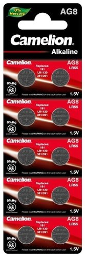 Батарейка Camelion АG8-BP10 Mercury Free 12816 - 1/1