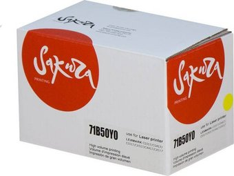 Картридж Sakura Printing SA71B50Y0 (аналог Lexmark 71B50Y0) - 1/1