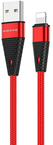 Кабель Borofone BU10 Ligtning 1.2 м (красный) - 1/1