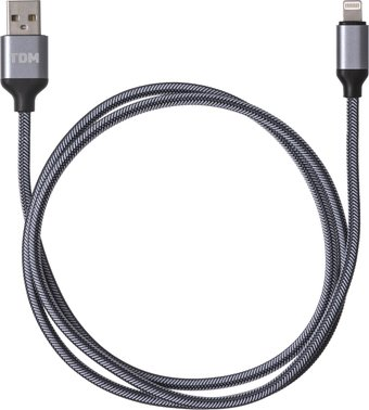 Кабель TDM Electric USB Type-A - Lightning SQ1810-0312 (1 м, серый) - 1/1