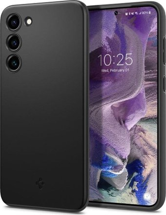Чехол для телефона Spigen Thin Fit для Galaxy S23 ACS05707 (черный) - 1/1