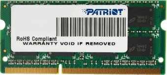 Оперативная память Patriot Signature Line 4GB DDR3 SO-DIMM PC3-12800 [PSD34G16002S] - 1/1