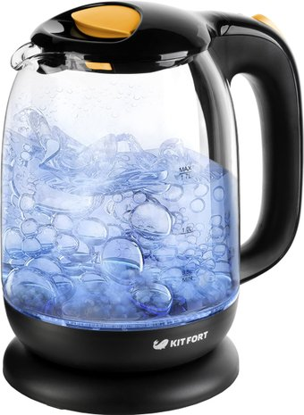 Электрический чайник Kitfort KT-625-4 (черный/желтый) - 1/1