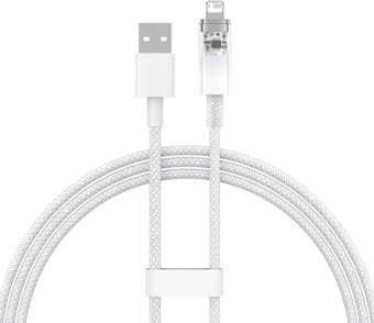 Кабель Baseus Explorer Series Fast Charging Cable with Smart Temperature Control 2.4A USB Type-A - Lightning (1 м, белый) - 1/1