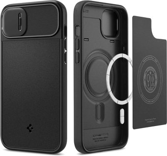 Чехол для телефона Spigen Optik Armor Mag Magsafe iPhone 14 Plus Black ACS04923 (черный) - 1/1