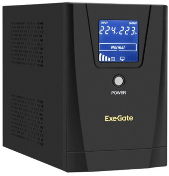 Источник бесперебойного питания ExeGate SpecialPro Smart LLB-1600.LCD.AVR.C13.RJ.USB - 1/1