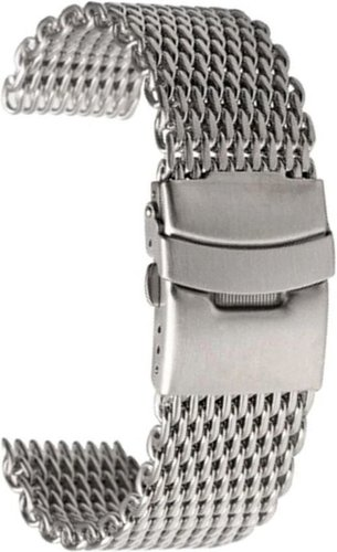 Браслет Rumi Shark металлический 20 мм (серебристый) - 1/1