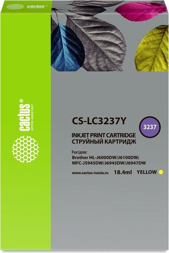 Картридж CACTUS CS-LC3237Y (аналог Brother LC3237Y) - 1/1