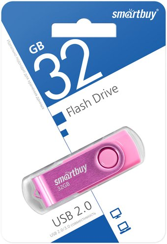 USB Flash SmartBuy Twist 32GB (розовый) - 1/1