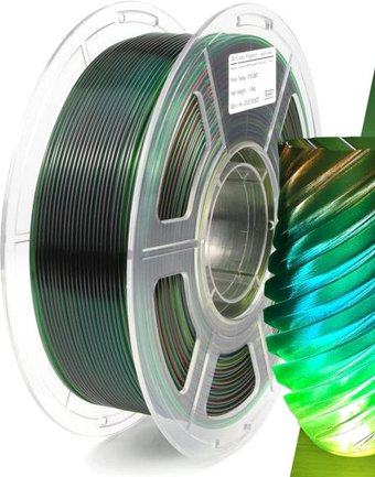 Пластик Toyar PETG Triple Color Gradient 1.75 мм 1000 гр (желтый/красный/синий) - 1/1