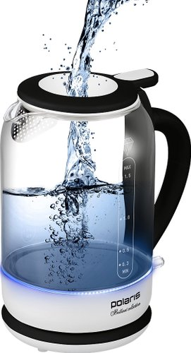 Электрический чайник Polaris PWK 1753CGL (черный/белый) - 1/1