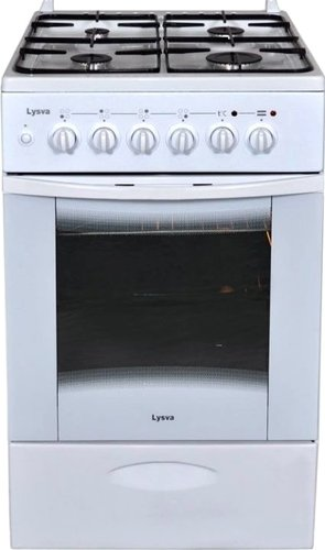 Кухонная плита Лысьва ЭГ 401 МС-2у (стеклянная крышка, белый) - 1/1