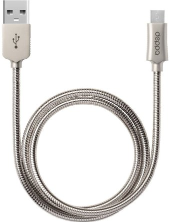 Кабель Deppa Steel USB - micro USB 72273 - 1/1