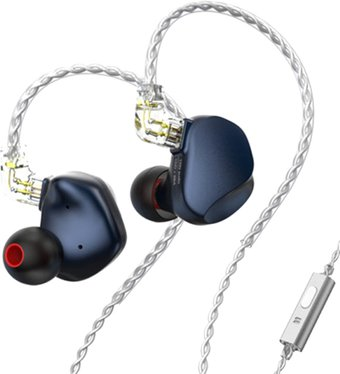 Наушники TRN VX Pro (темно-синий, с микрофоном) - 1/1