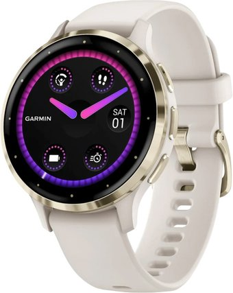 Умные часы Garmin Venu 3S (слоновая кость, с силиконовым ремешком) - 1/1