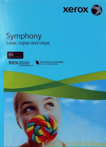 Офисная бумага Xerox Symphony Aqua Blue A4, 500л (80 г/м2) [003R94120] - 1/1